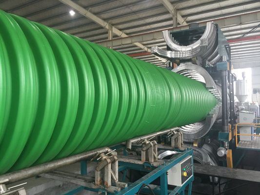 수직 HDPE PP DWC 두 배 벽 물결 모양 관 기계