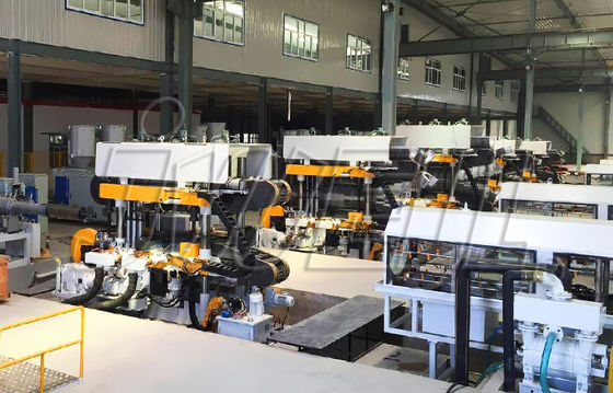 수직 HDPE PP DWC 두 배 벽 물결 모양 관 기계